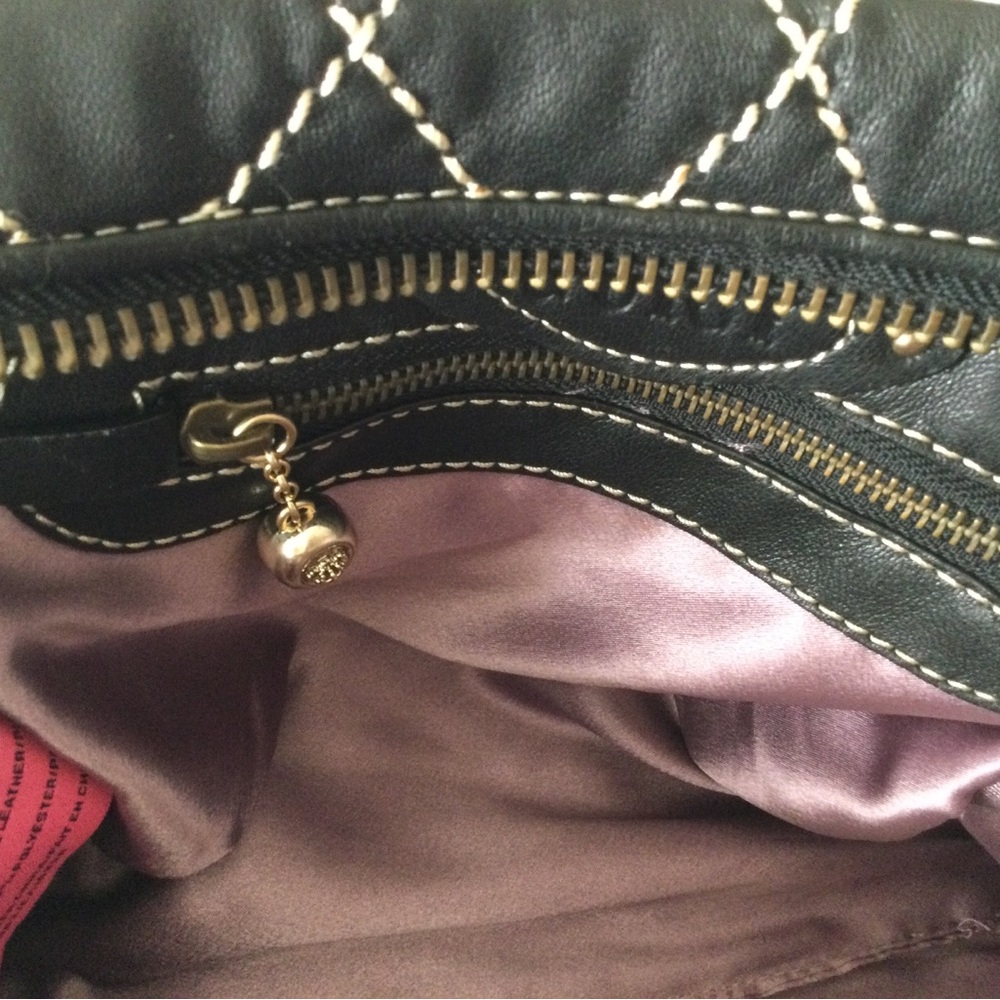 Juicy Couture Black Quilted Satchel with Contrast Stitching - Picture 11 of 11